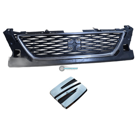 SEAT Leon 5F 2013-2016 front grille 5F0853654F with chrome trim, centre badge - Northern Auto Parts